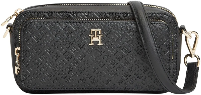 Tommy Hilfiger Women's Th Daily Camera Bag Mono AW0AW18414 Crossover, BLACK (Black), One Size