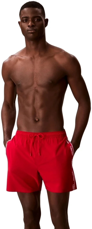 Calvin Klein Men 5 in Core Lv00N61002 Swim Bottoms, RED (Red Gala), L