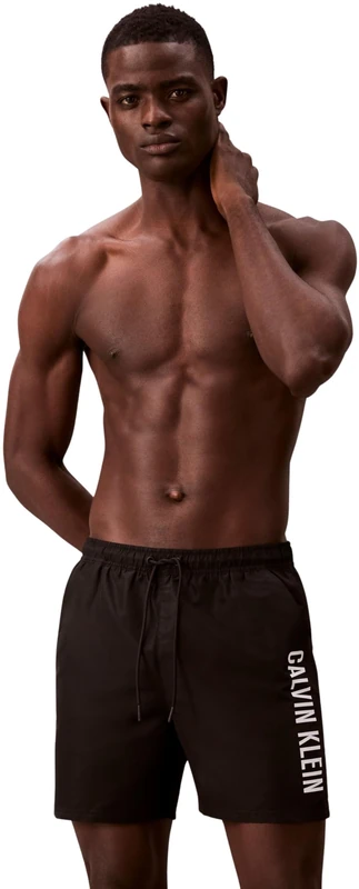 Calvin Klein Men Medium Drawstring LV00N61047 Swim Bottoms, Black (Black), 3XL