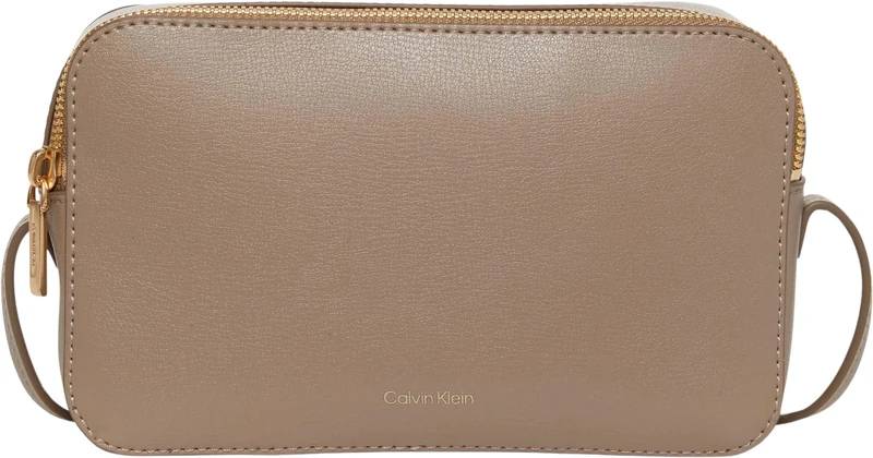 Calvin Klein Women's Foil Logo Elongated Camera Bag LV04F3276G, BROWN, One Size
