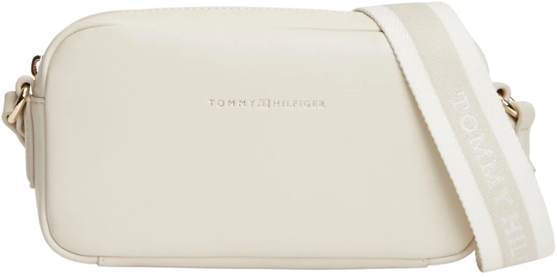Tommy Hilfiger Women's Th Essential Camera Bag AW0AW18370 Crossover, BEIGE (Soft Cream), One Size