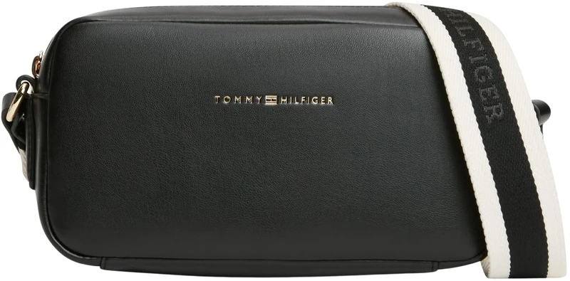 Tommy Hilfiger Women's Th Essential Camera Bag AW0AW18370 Crossover, BLACK (Black), One Size