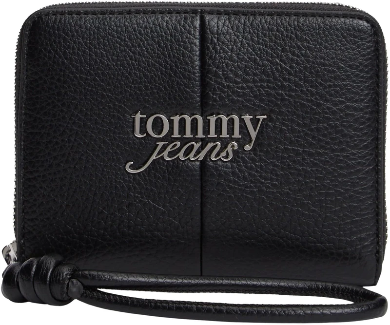Tommy Jeans Women's Tjw Bold Med Za AW0AW18446 Zip Around Wallet, Black (Black), One Size - Image 1