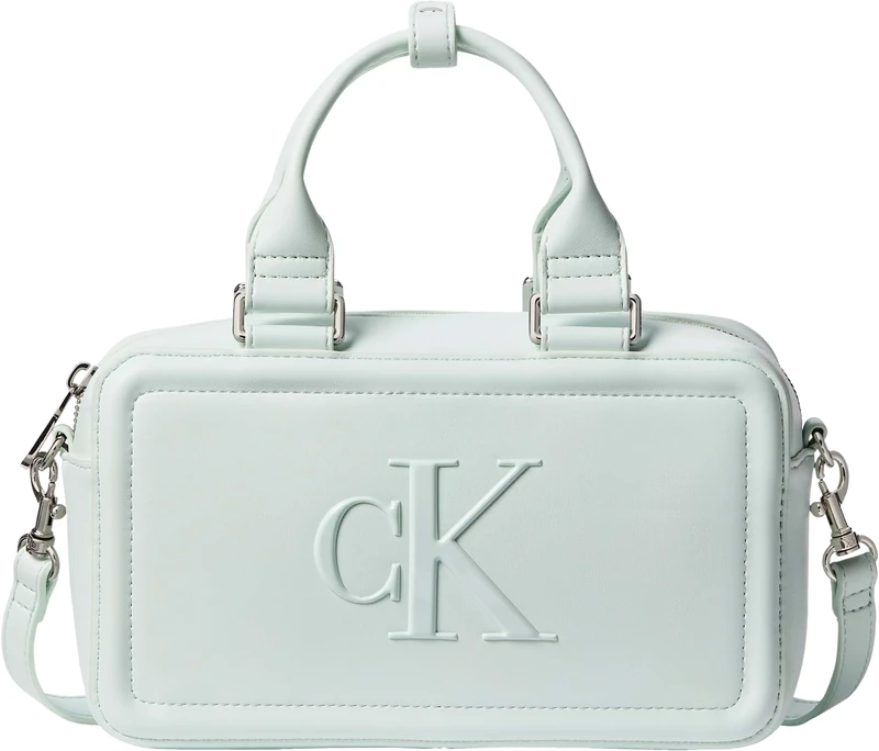 Calvin Klein Women's Bold Ck Bauletto Crossbody LV04F3411G, GREY, One Size