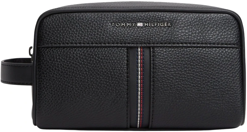 Tommy Hilfiger Men's Th Central Washbag AM0AM14172 Washbag, BLACK (Black), One Size