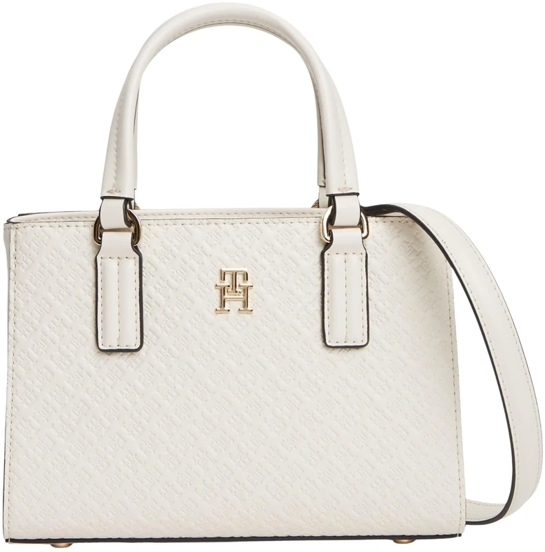 Tommy Hilfiger Women's Th Daily Mini Tote Mono AW0AW18416 Tote, BEIGE (Soft Cream), One Size