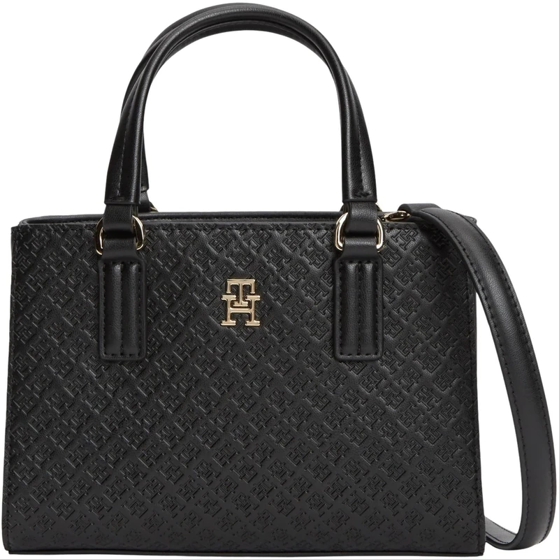 Tommy Hilfiger Women's Th Daily Mini Tote Mono AW0AW18416 Tote, BLACK (Black), One Size