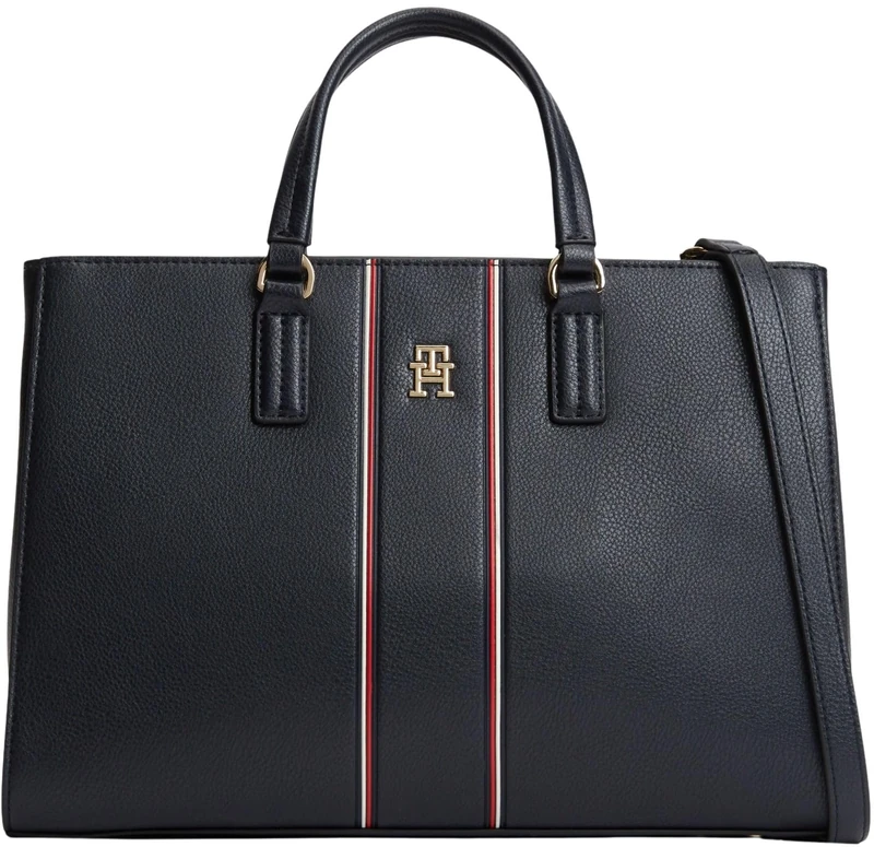 Tommy Hilfiger Women's Th Daily Satchel Corp AW0AW18644 Satchel, BLUE (Space Blue), One Size
