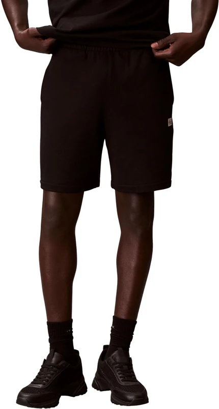 Calvin Klein Men's EU 350Terry Badge Short LV04RF282G Shorts, Black, XL