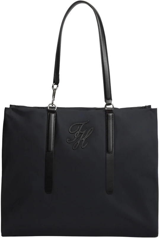 Tommy Hilfiger Women's Th Elevated Nylon Tote AW0AW18406 Tote, BLACK (Black), One Size - Image 1