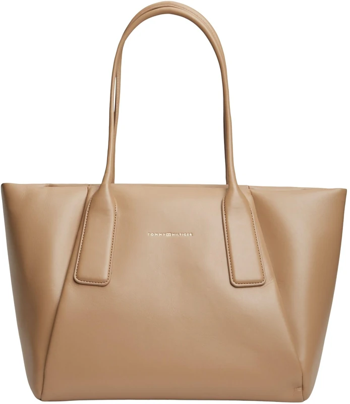 Tommy Hilfiger Women's Th Essential Tote AW0AW18374 Tote, KHAKI (Safari Canvas), One Size