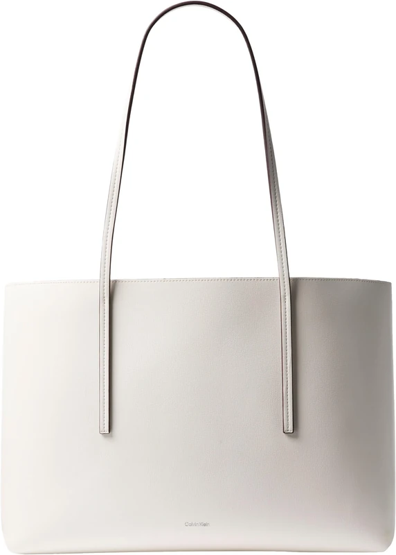 Calvin Klein Women's Foil Logo Tote W/Pouch LV04F3274G, WHITE, One Size