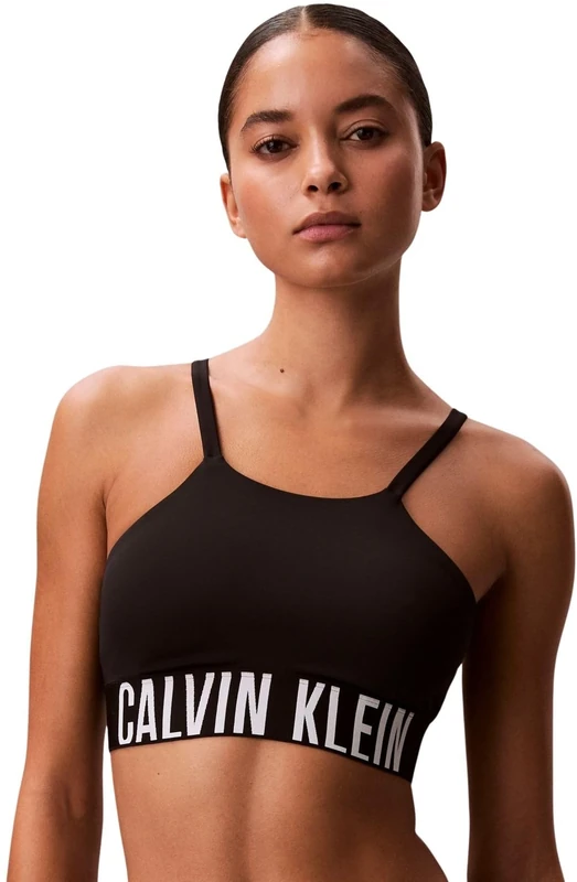 Calvin Klein Women Bralette LV00Q61187 Swim Tops, Black (Black), XL