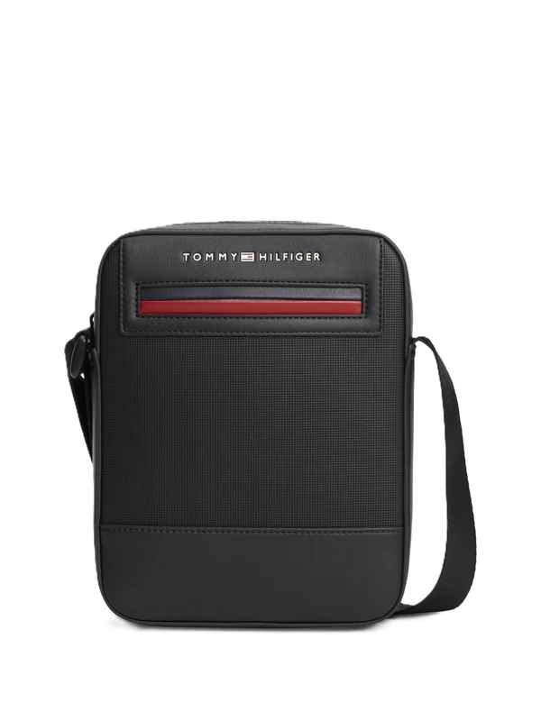 Tommy Hilfiger Men's Th Foundaiton Mini Reporter AM0AM14156 Crossover, BLACK (Black), One Size
