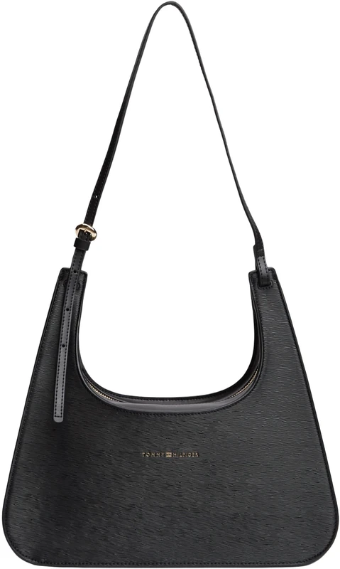 Tommy Hilfiger Women's Th Modern Shoulder Bag AW0AW18620 Shoulder Bag, BLACK (Black), One Size
