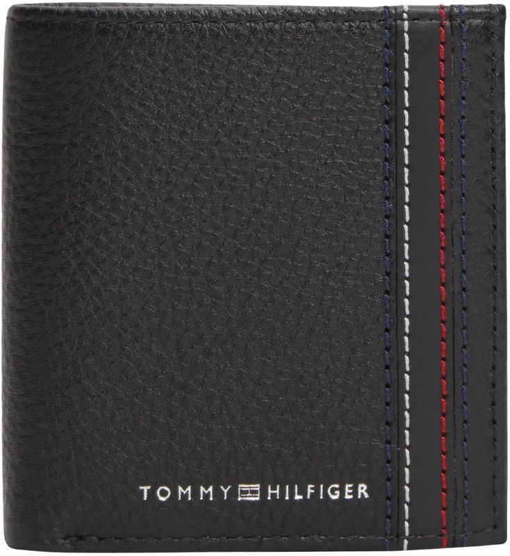 Tommy Hilfiger Men's Th Central Trifoild AM0AM14230 Cardholder, Black (Black), One Size - Image 1