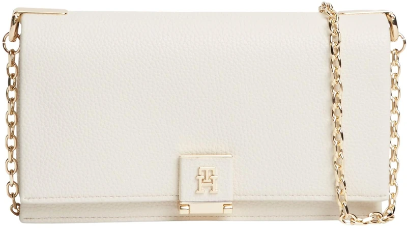 Tommy Hilfiger Women's Th Her Chain Crossover AW0AW17403 Crossover, BEIGE (Soft Cream), One Size
