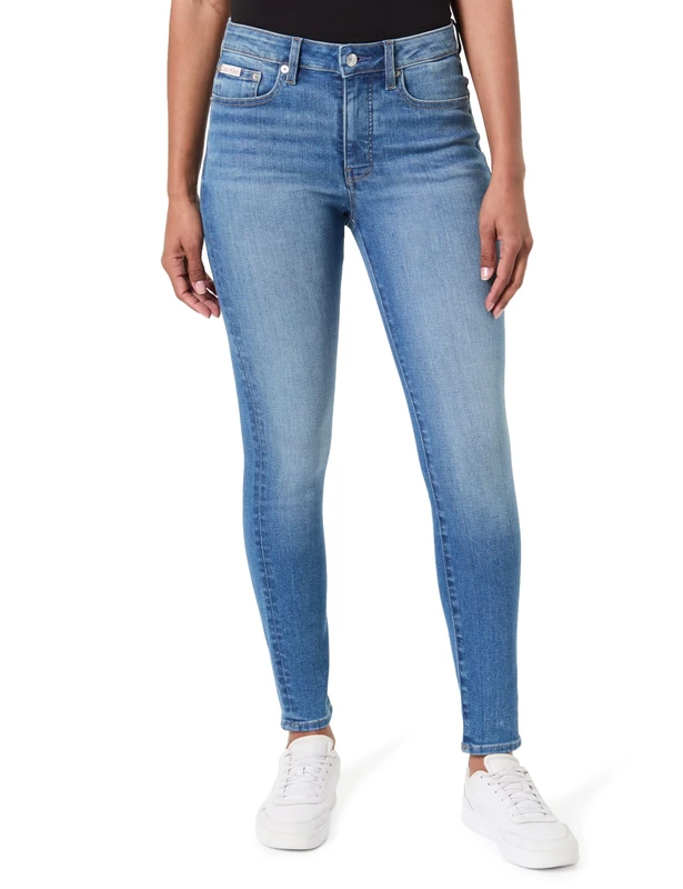 Calvin Klein Women's Mid Rise Skinny Vintage Canyon LV047F704G Jeans, Blue, 33W / 32L