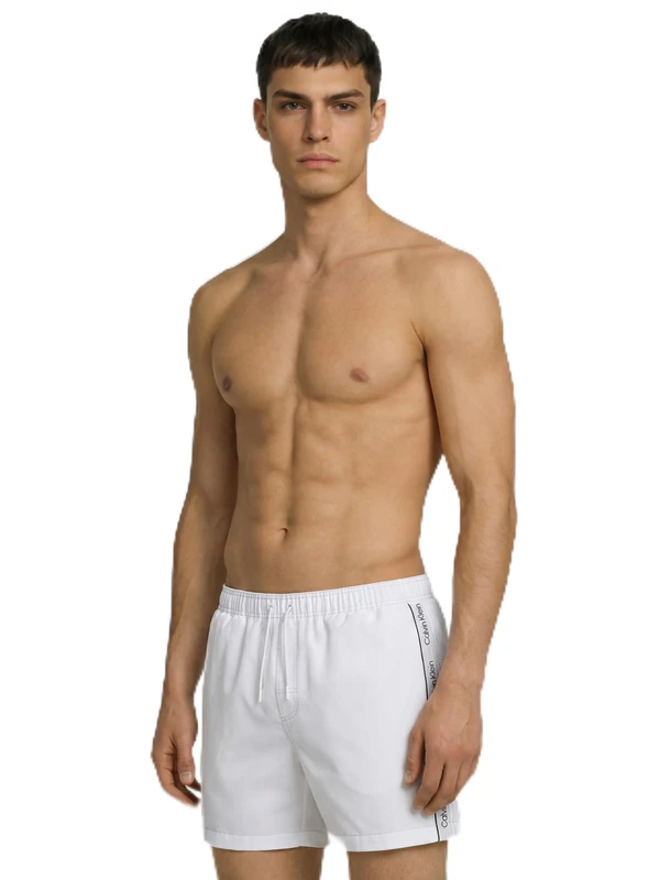 Calvin Klein Men 5 in Core Lv00N61002 Swim Bottoms, White (Classic White), M
