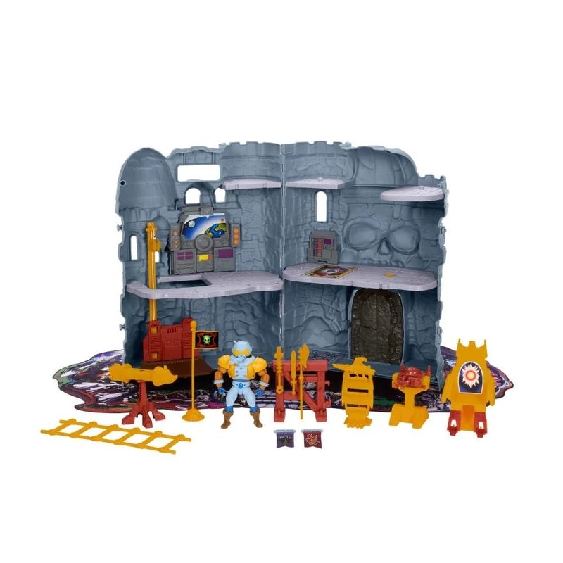 Masters of the Universe Vintage Castle Grayskull Playset with Display Mat & Spaceman Figure, Jawbridge & Other Features & Accessories, JKH87