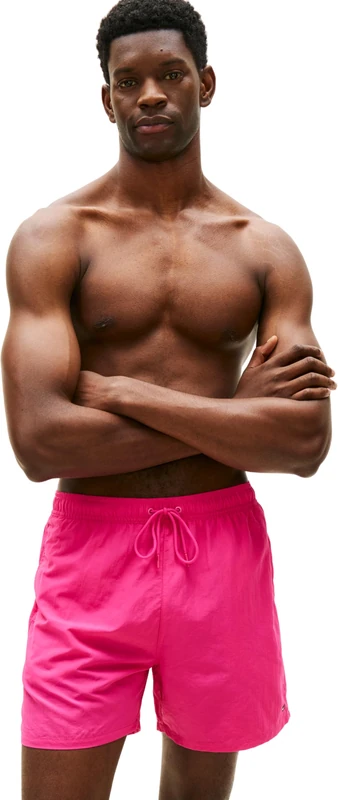 Tommy Hilfiger Men's Medium Drawstring Um0Um03477 Swim Trunk, Pink (Party Pink), L