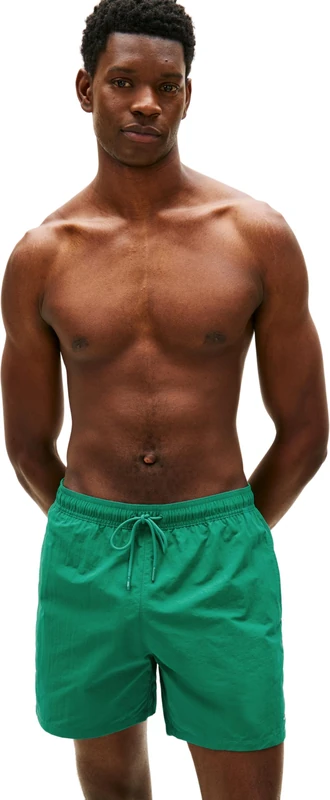 Tommy Hilfiger Men's Medium Drawstring Um0Um03477 Swim Trunk, Green (Rainforest Emerald), M