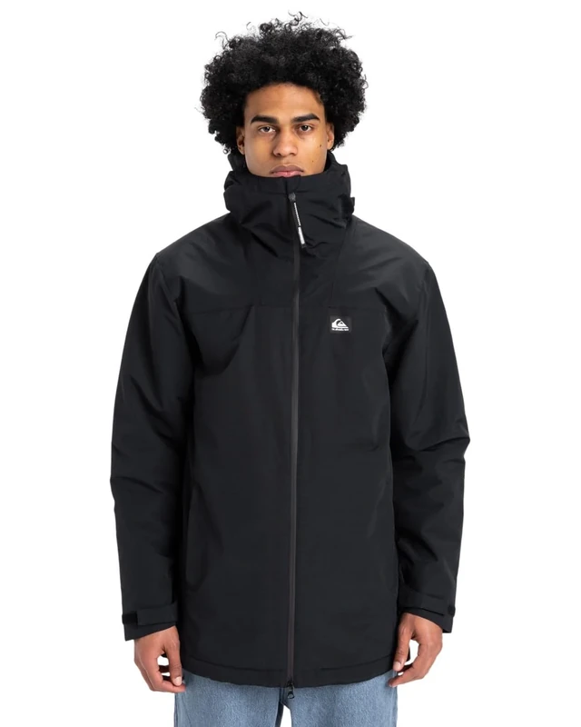 Quiksilver Waterproof Hooded Jacket Overcast 3K Parka Mens Black L