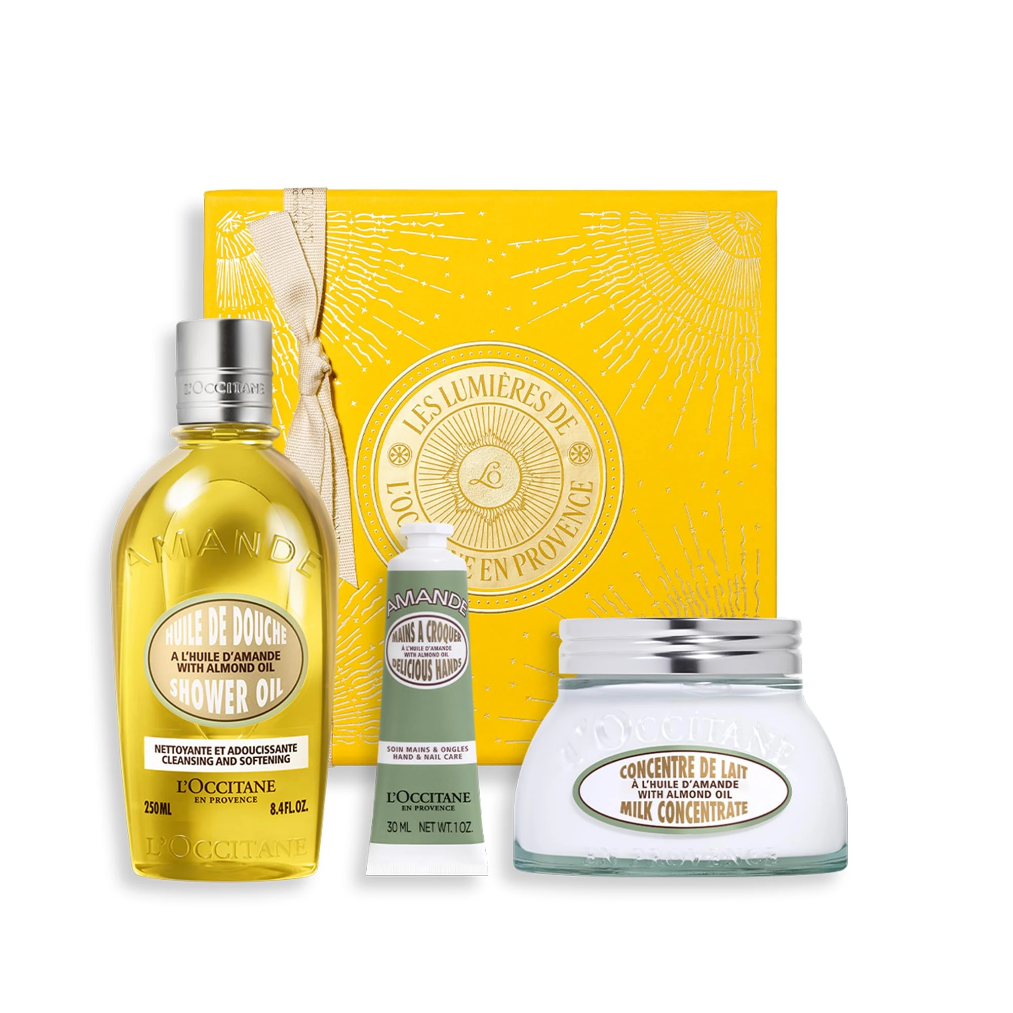L'OCCITANE Almond Body Care Collection, Hydrating & Smoothing Body Care for Soft, Smooth Skin, Premium & Clean Beauty Bath & Body Gift Set for All
