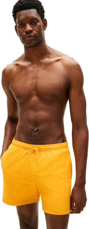 Tommy Hilfiger Men's Medium Drawstring Um0Um03477 Swim Trunk, Yellow (Sunshower), XS