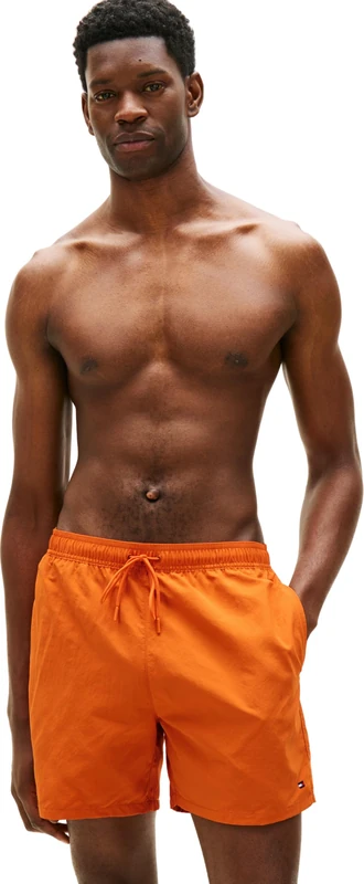 Tommy Hilfiger Men's Medium Drawstring Um0Um03477 Swim Trunk, Orange (Bonfire Orange), XXL