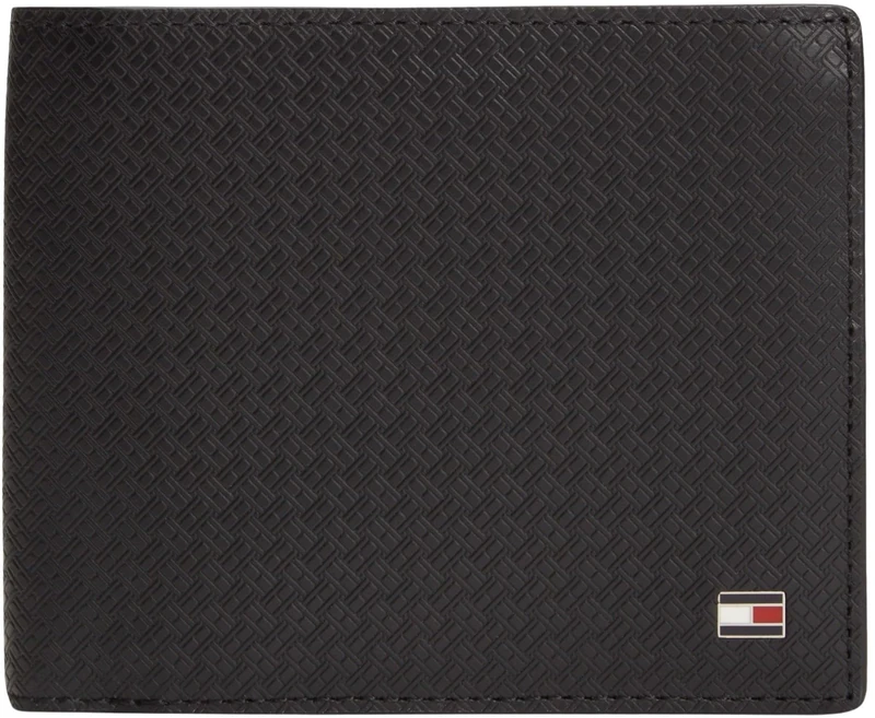 Tommy Hilfiger Men's Th Emboss Cc and Coin AM0AM14242 Bifold Wallet, Black (Black), One Size - Image 1