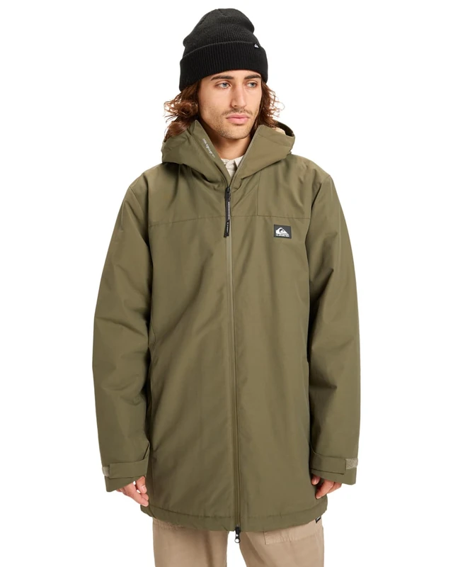 Quiksilver Waterproof Hooded Jacket Overcast 3K Parka Mens Brown S