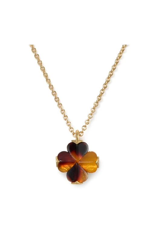 Kate Spade New York Spade Flower Pendant, Tortoise