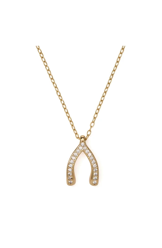 Kate Spade New York Dream Big Pendant, Clear/Gold