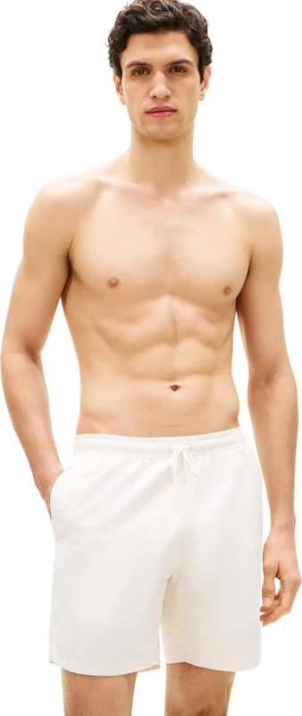 Tommy Hilfiger Men's Long Drawstring Im & Na UM0UM03309 Swim Trunk, Yellow (Ivory Petal), XXL
