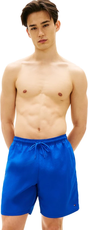 Tommy Hilfiger Men's Long Drawstring Im & Na UM0UM03309 Swim Trunk, Blue (Regal Blue), S