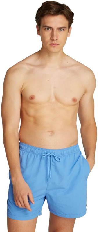 Tommy Hilfiger Men's Medium Drawstring Um0Um03477 Swim Trunk, Blue (Blue Spell), S