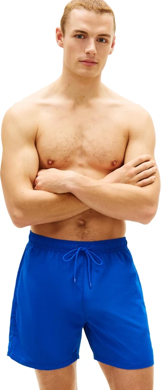 Tommy Hilfiger Men's Medium Drawstring Um0Um03477 Swim Trunk, Blue (Regal Blue), S