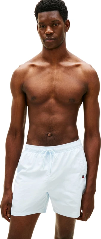 Tommy Hilfiger Men’s Swim Shorts Medium Drawstring with Zipped Pocket, Blue (Keepsake Blue), XXL