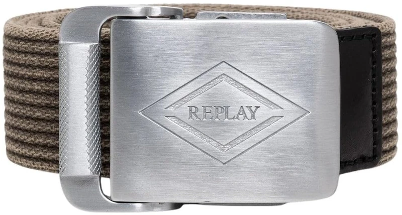 Replay Men's Am2682 Belt, 0876 Dark Olive, 100 cm