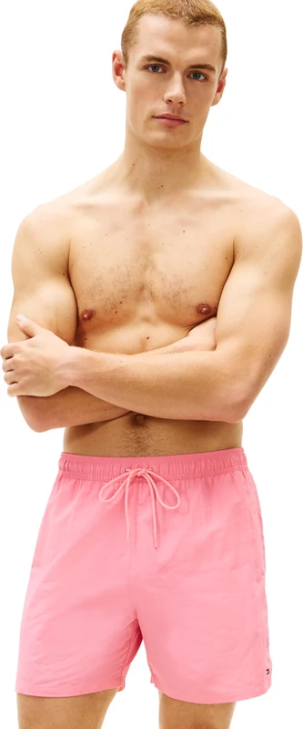 Tommy Hilfiger Men's Medium Drawstring Um0Um03477 Swim Trunk, Pink (Doll Pink), M