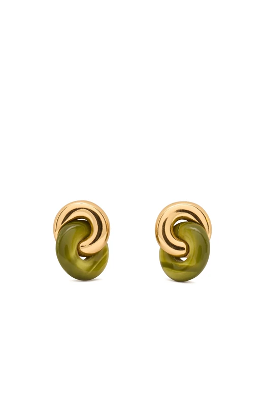 Kate Spade New York Interlock Stud, Light Green - Image 1