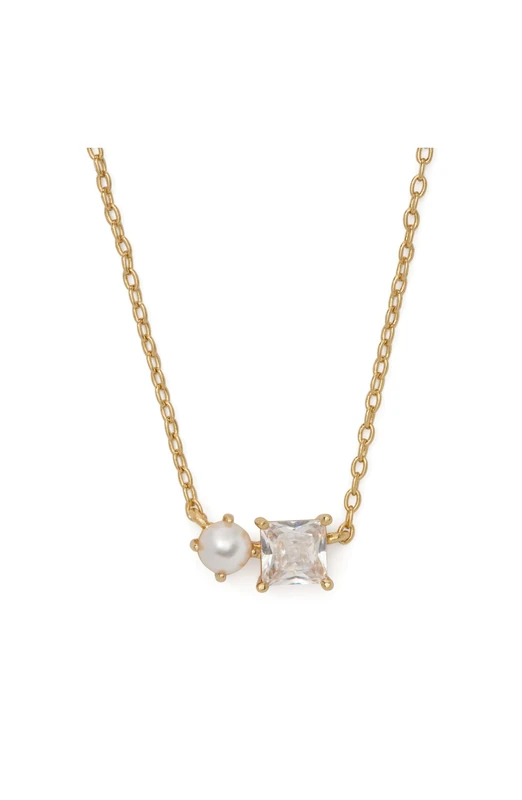 Kate Spade New York Dear Bestie Pendant, Cream/Clear/Gold - Image 1