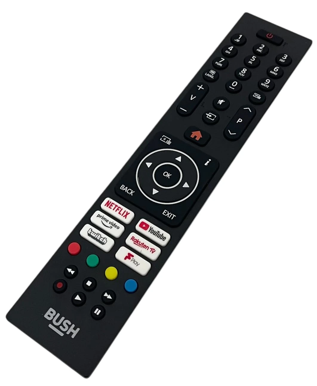 Genuine Replacement Bush RC45137P TV Remote Control Compatible for RC4591P RC45137W RC45137T 30109851 DLED40FHDS DLED43UHDHDRSC DLED50UHDHDRSB Smart HD LED
