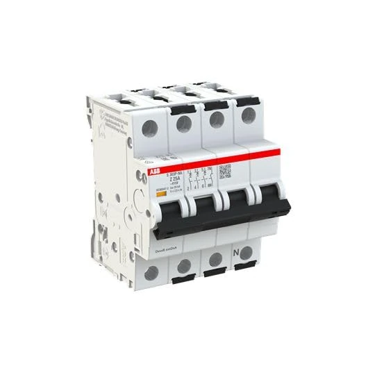 ABB S300P Circuit Breaker Type Z, Pol 3+N 25A 415V, Breaking Capacity 25 kA System Pro M Compact