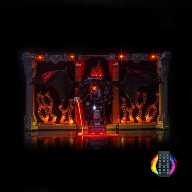 Remote Control Led Light Set Compatible with Lego Balrog Book Nook 10367 (No Model), Decoration Lighting Set Compatible with Lego Balrog Book Nook Building Blocks Model