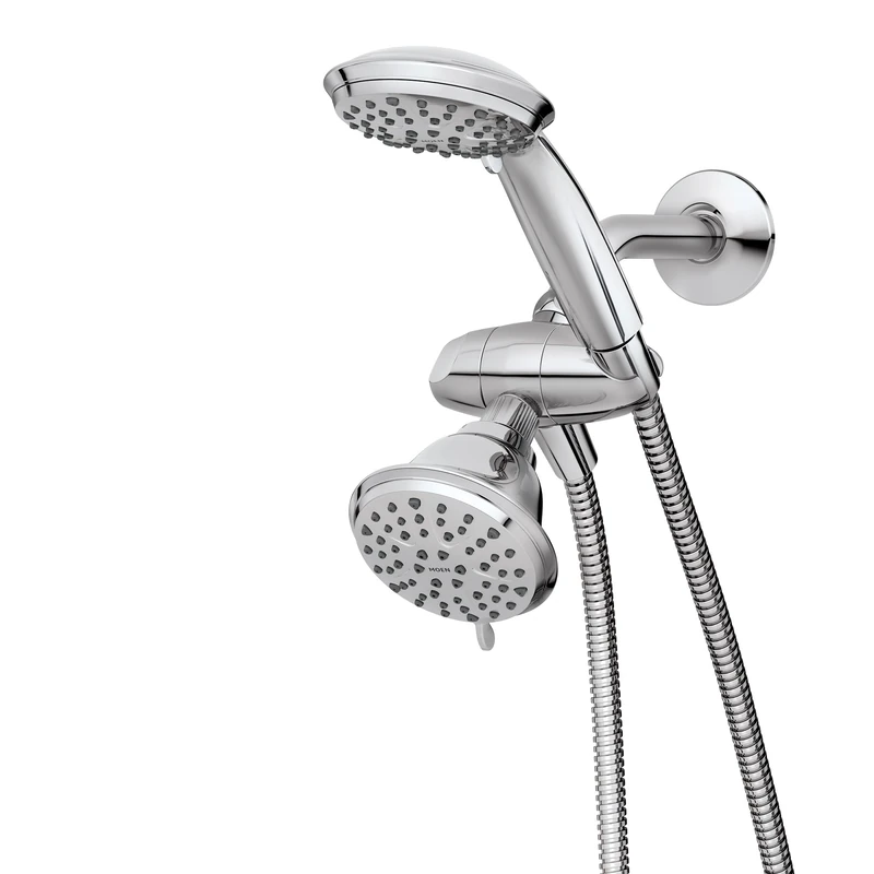 Moen Attune Dual Shower Head with Handheld Sprayer Combo, 6 Handheld Spray Settings & 8 Function Shower Head, Chrome Finish, 218C0