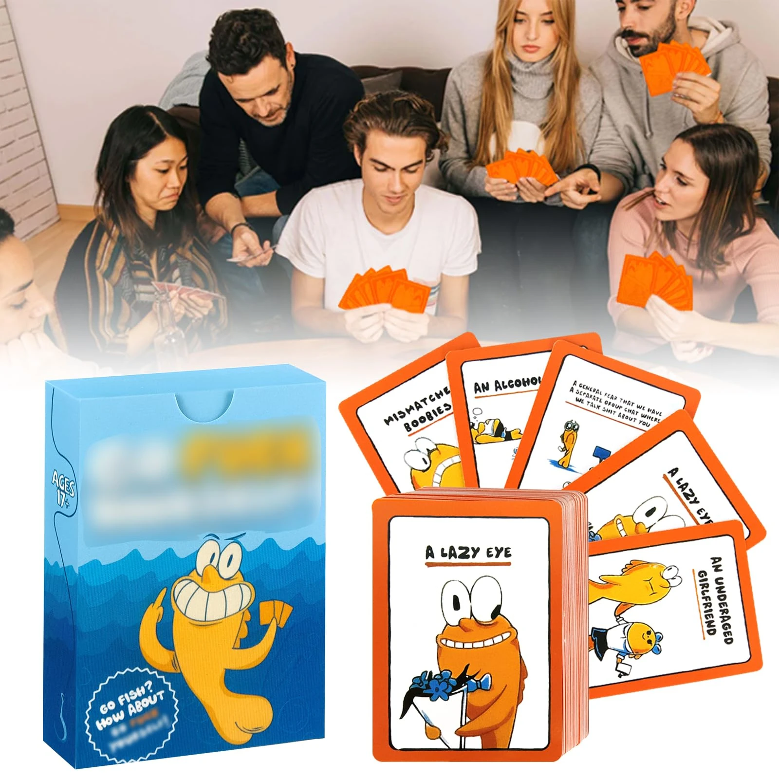 Hlayshing Adult Go Fish Card Game Go F*ck Yourself! The Goes Fish Game of Life's Little Humiliations,Card Games for Adults,Incohearent Card Game,Classic Interactive Fun Family and Educational Games