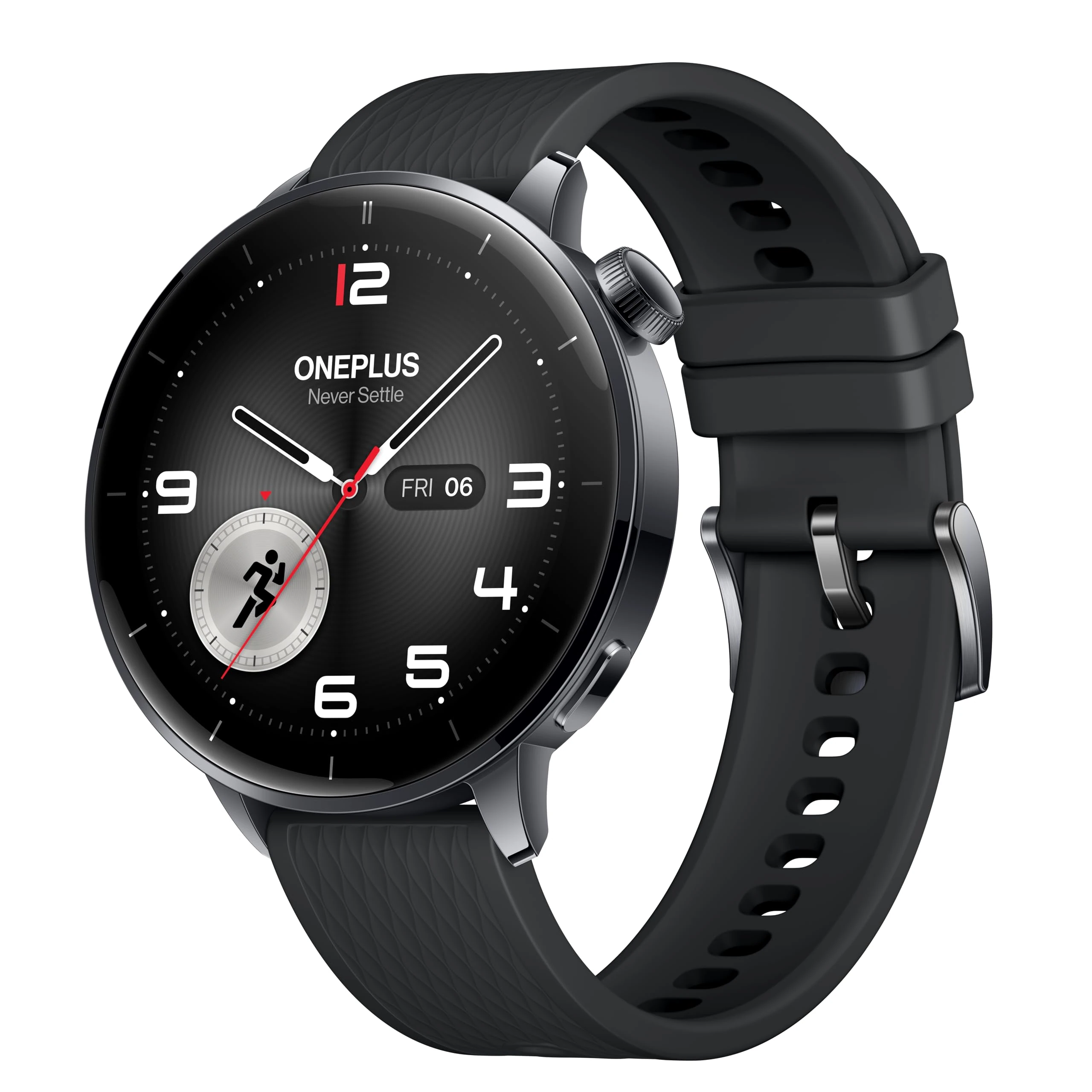 OnePlus Watch 3 Smartwatch, 43mm Stainless Steel Case, Up to 60h Battery,100+ Sports Modes, IP68 & 5ATM, Health Check Fitness Watch- Black