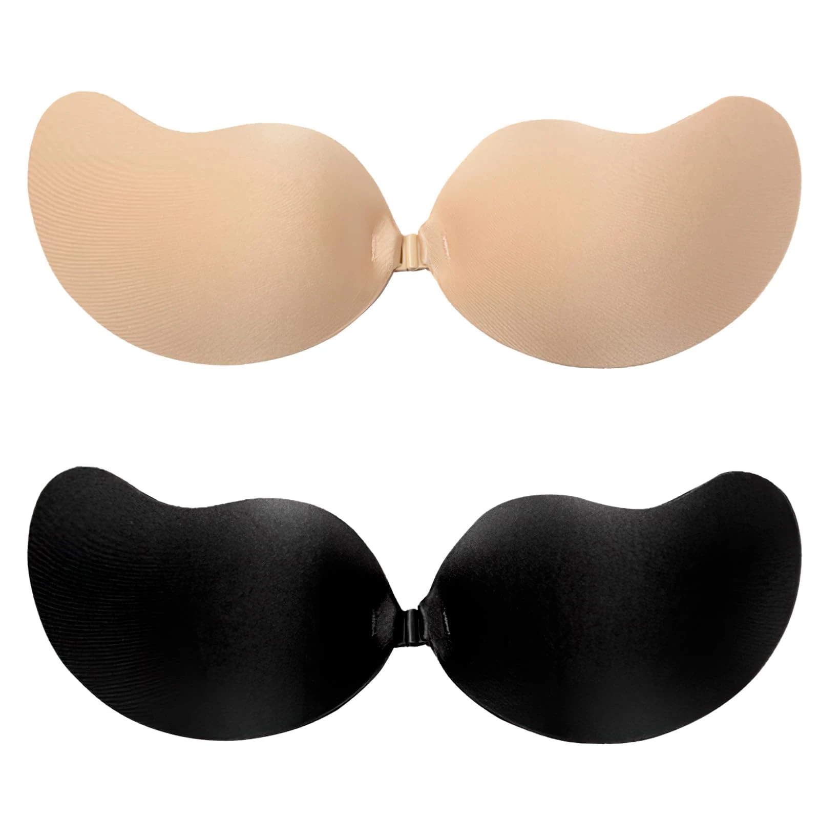2 Pairs Sticky Bra Push Up Invisible Stick On Bra for Halloween Cosplay V-Neck Reusable Strapless Backless Bras with Lift Support for Deep V Low Cut Dress Weddings Parties Daily Wearing Cup A B C
